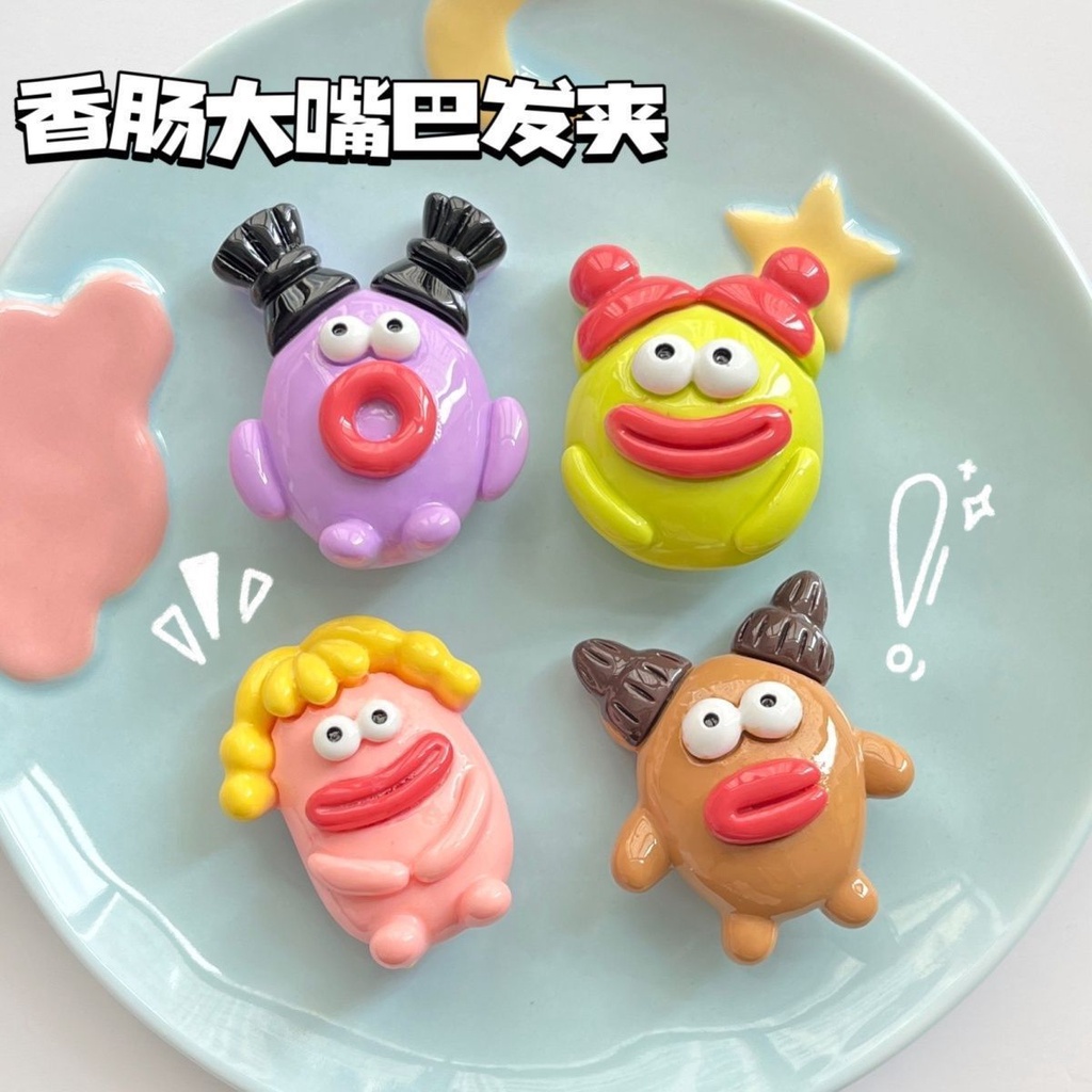 Kẹp Tóc Hình Búp Bê Hoạt Hình Xúc Xích Xuyên Thấu Dễ Thương Phong Cách Mới 2023