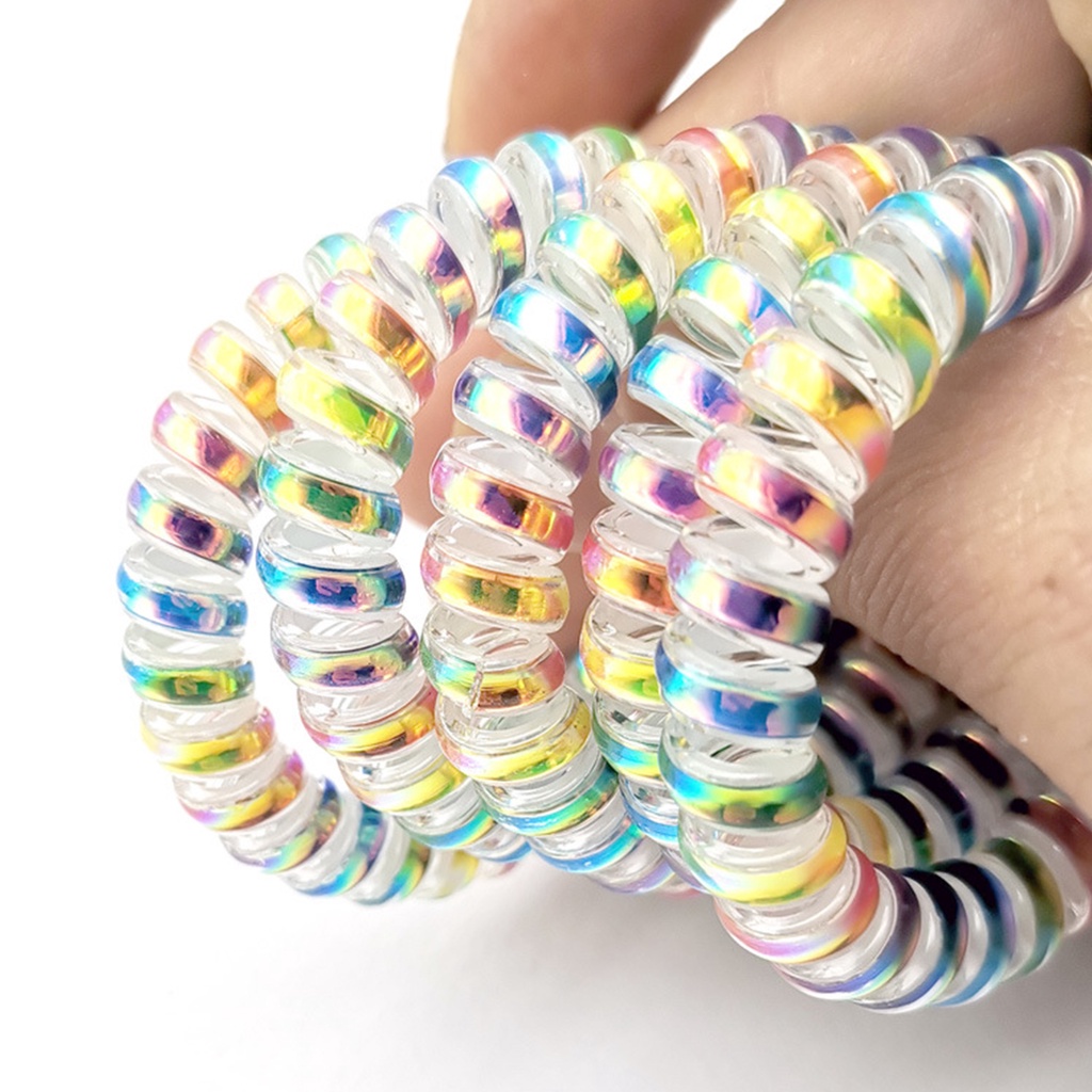 1 Cuộn Dây Quấn Điện Thoại Dày 5.5cm Màu gradient Tươi Tắn Cá Tính Cho Nữ