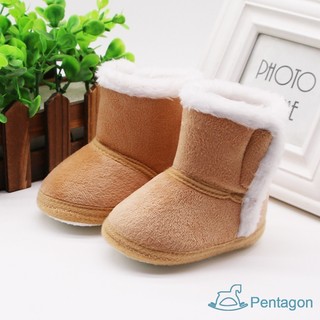Giày Bốt cotton Đế Mềm Chống Trượt Giữ Ấm Dành Cho Bé Trai Gái Sơ Sinh