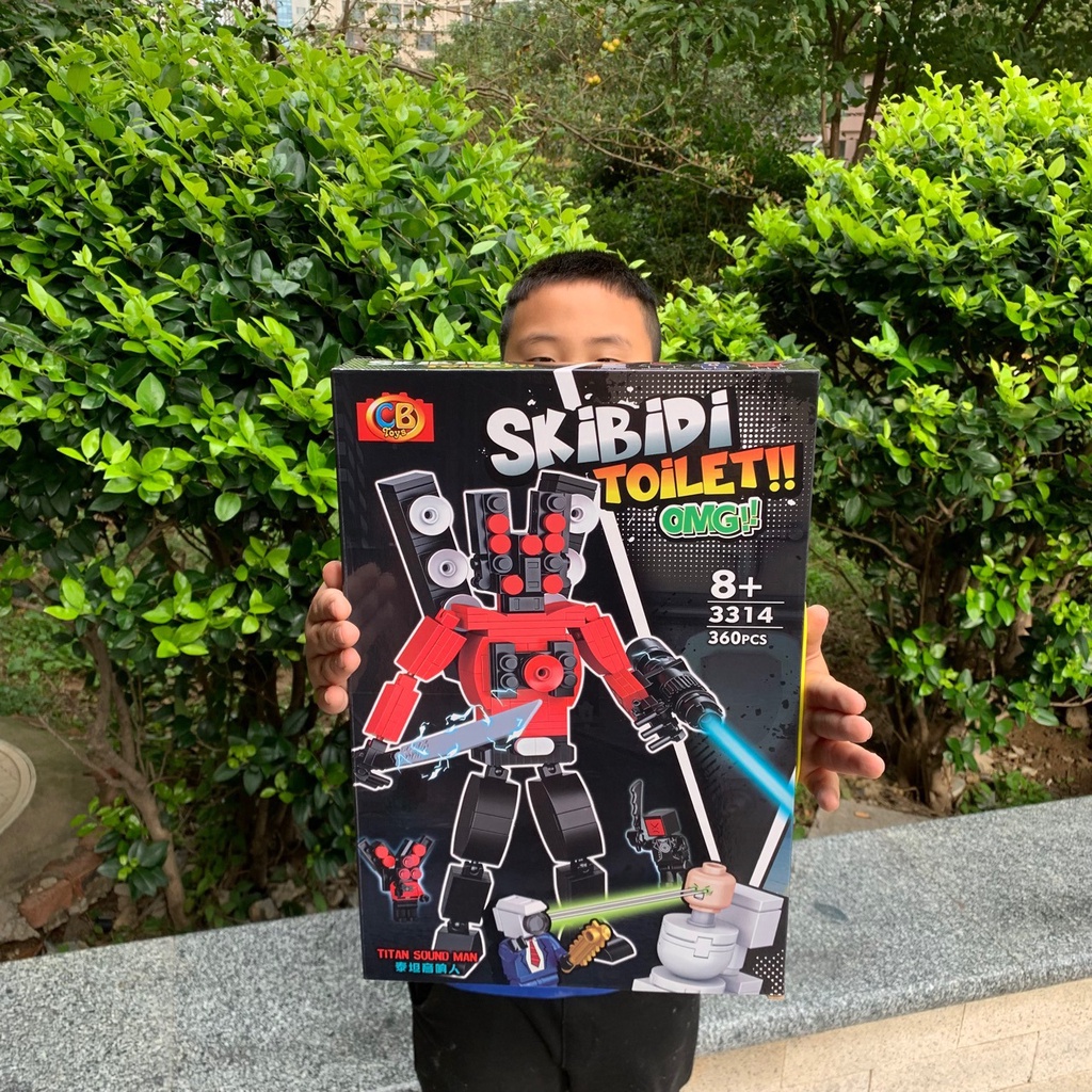 Bộ Đồ Chơi Xây Dựng Nhà Vệ Sinh Trượt Tuyết Mẫu Mới tv man / skibidi toilet / cameraman / Loa Anime, Quà Tặng Người Hâm Mộ aldult