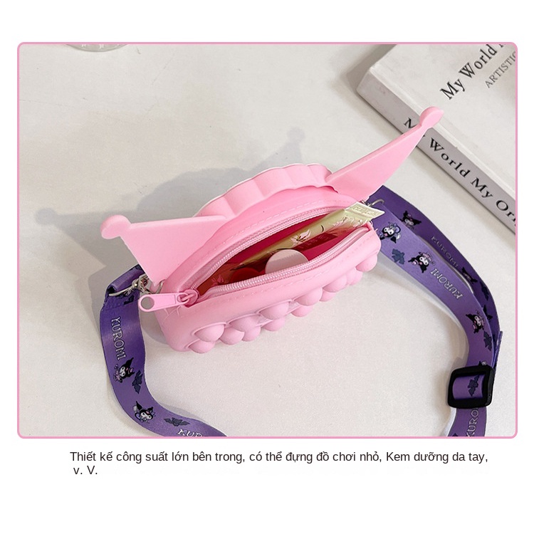 Túi Đeo Chéo cho bé gái Kulomi Silicon Một Vai Nổi Tiếng Trên Mạng Mẫu Mới BEE GEE DCTE41