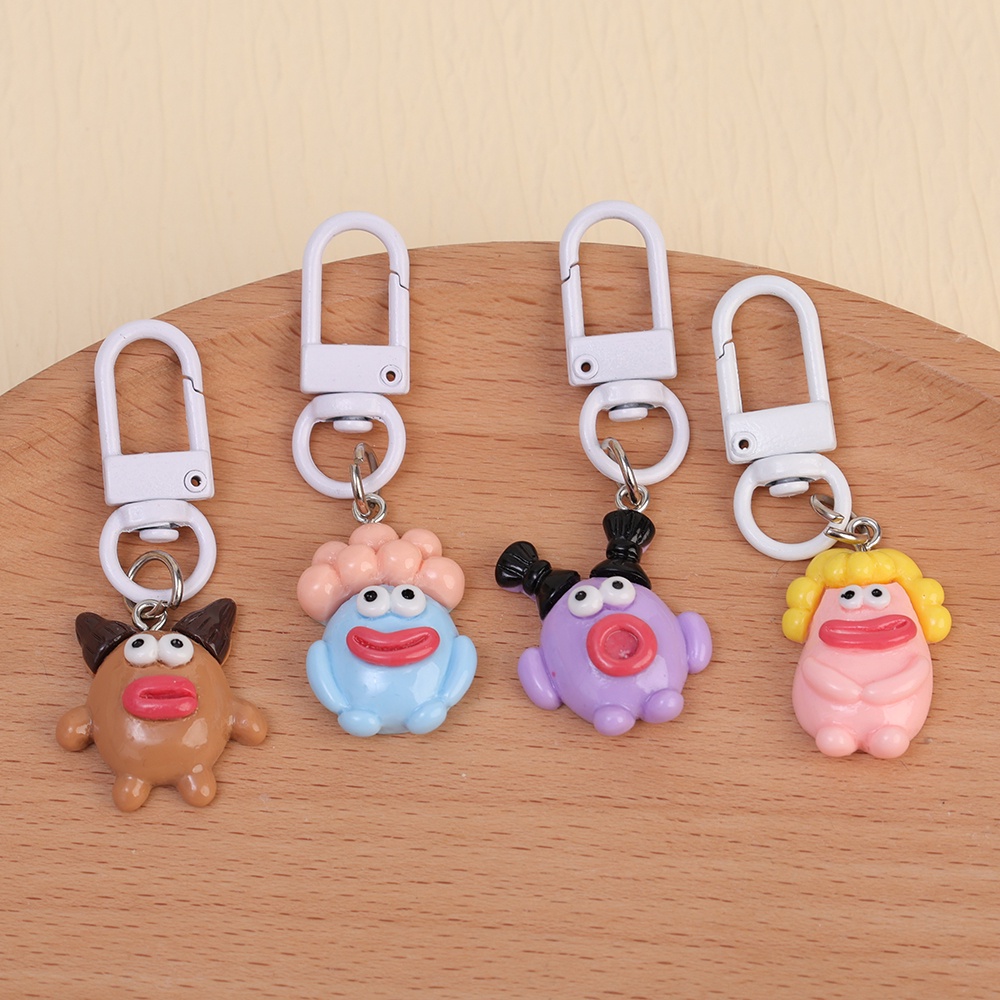 Móc Chìa Khóa Xe Hơi / Túi Xách / Móc Khóa Hình Búp Bê Quái Vật Miệng To Dễ Thương