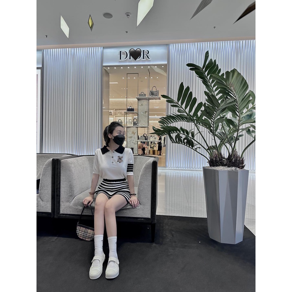 Set mon.tergi gấu short sọc louis.h