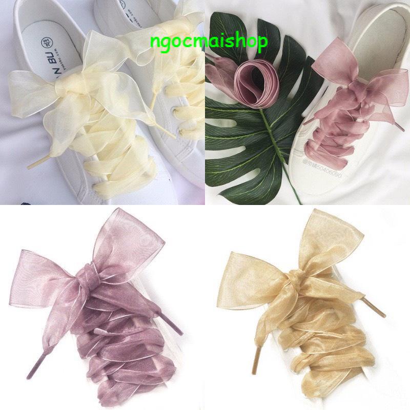 SALE-Dây giày thể thao, dây giày bằng vải lụa satin phong cách thể thao HOT 2023