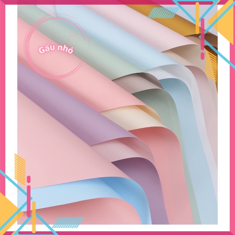 Giấy gói hoa mika lì 2 mặt - Loại Đẹp, Dày Dặn - Gói Hoa Cực Sang - tập 20 tờ
