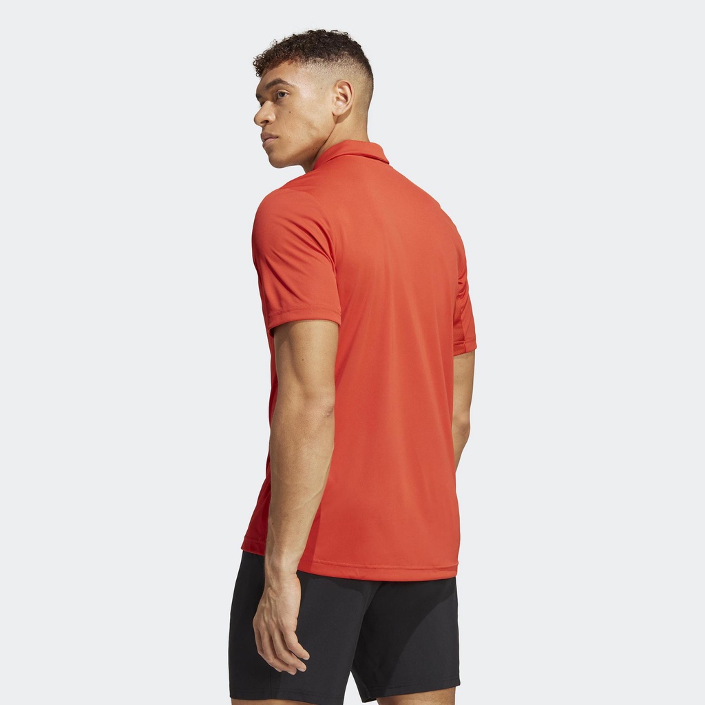 Adidas Quần vợt Áo Polo Tennis 3 Sọc Club Nam Đỏ HS3271