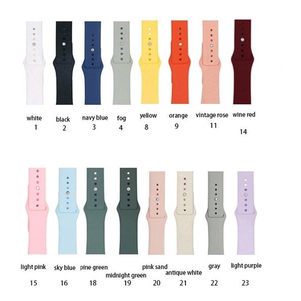 Dây Đeo Đồng Hồ Bằng Silicon Mềm Màu Kẹo 18mm 20mm 22mm Cho samsung huami huawei gt4 41mm 46mm garmin haylou