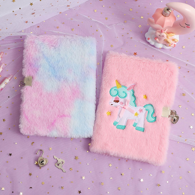 Sổ Tay Khổ a5 Bằng Lông Nhung Có Khóa Tiện Dụng Cho Học Sinh