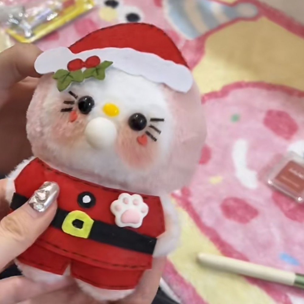 Búp Bê Hoạt Hình Nhồi Bông Mềm Có Tiếng Kêu Bằng Tay diy Sáng Tạo Trang Trí Giáng Sinh