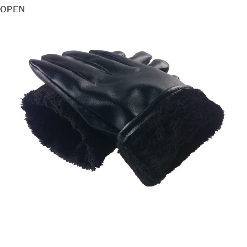 Op Găng Tay Da pu Lái Xe Máy Chống Thấm Nước Giữ Ấm Màn Hình Cảm Ứng