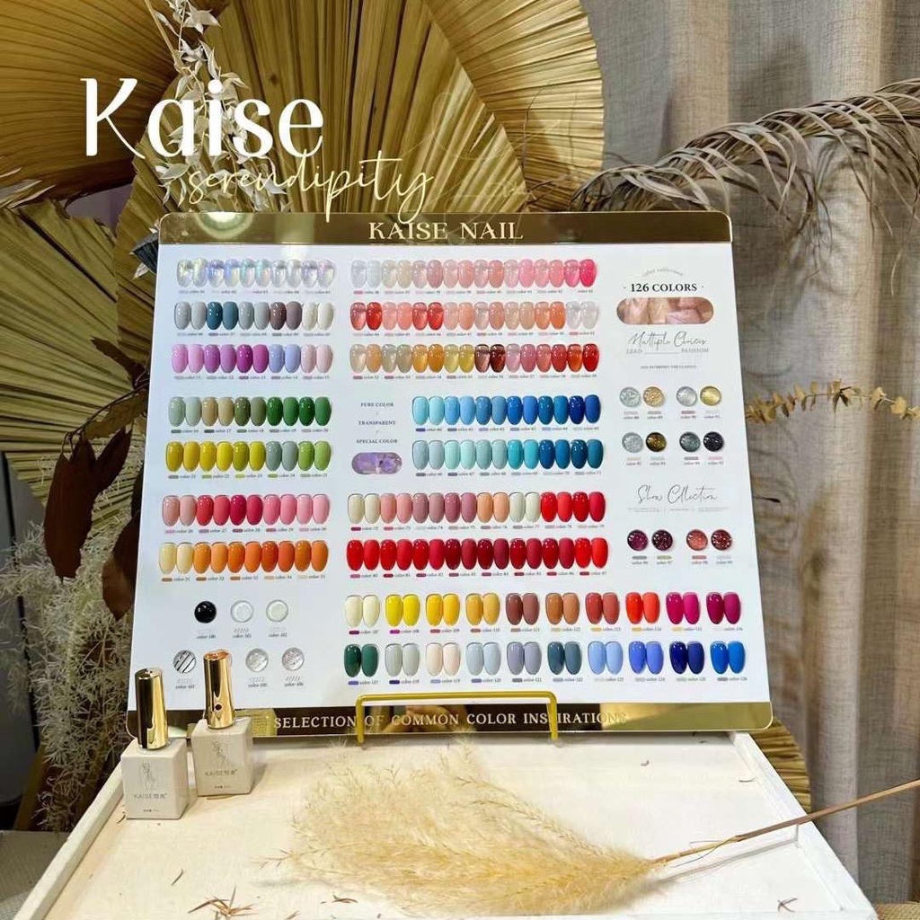 Set sơn 126 màu Kaise  tặng kèm bảng màu, base top của hãng