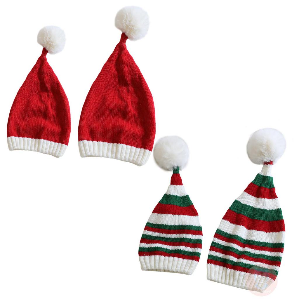 Mũ Len Trùm Đầu Họa Tiết Kẻ Sọc Thời Tiết Giáng Sinh laa6