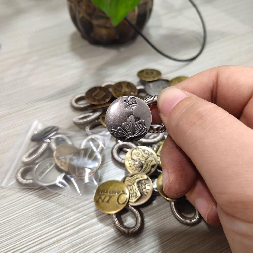 Dây Thắt Lưng Co Giãn Có Nút Kim Loại Điều Chỉnh Được Cho Quần Jean f2z0