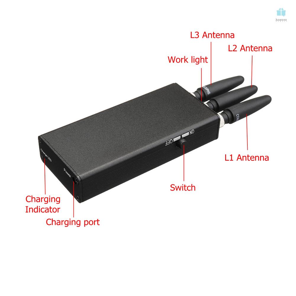 Three-channel Positioning Signal Interceptor Portable Car GPS Jammer