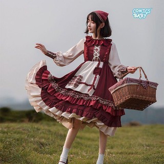 Lolita Dress cosplay Costume Đầm Mùa Thu Đông Autumn Winter Suit op Long Sleeve Princess Dress