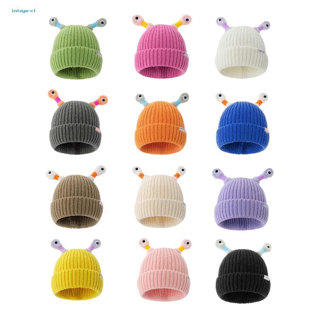 Intoya Mũ Len beanie Dệt Kim Có Đèn led Phát Sáng Kiểu Hoạt Hình Vui Nhộn Chống Mài Mòn Giữ Ấm Mùa Đông Nam Á Á Ánh Sáng Yêu Thích Của Người Mua Sắm