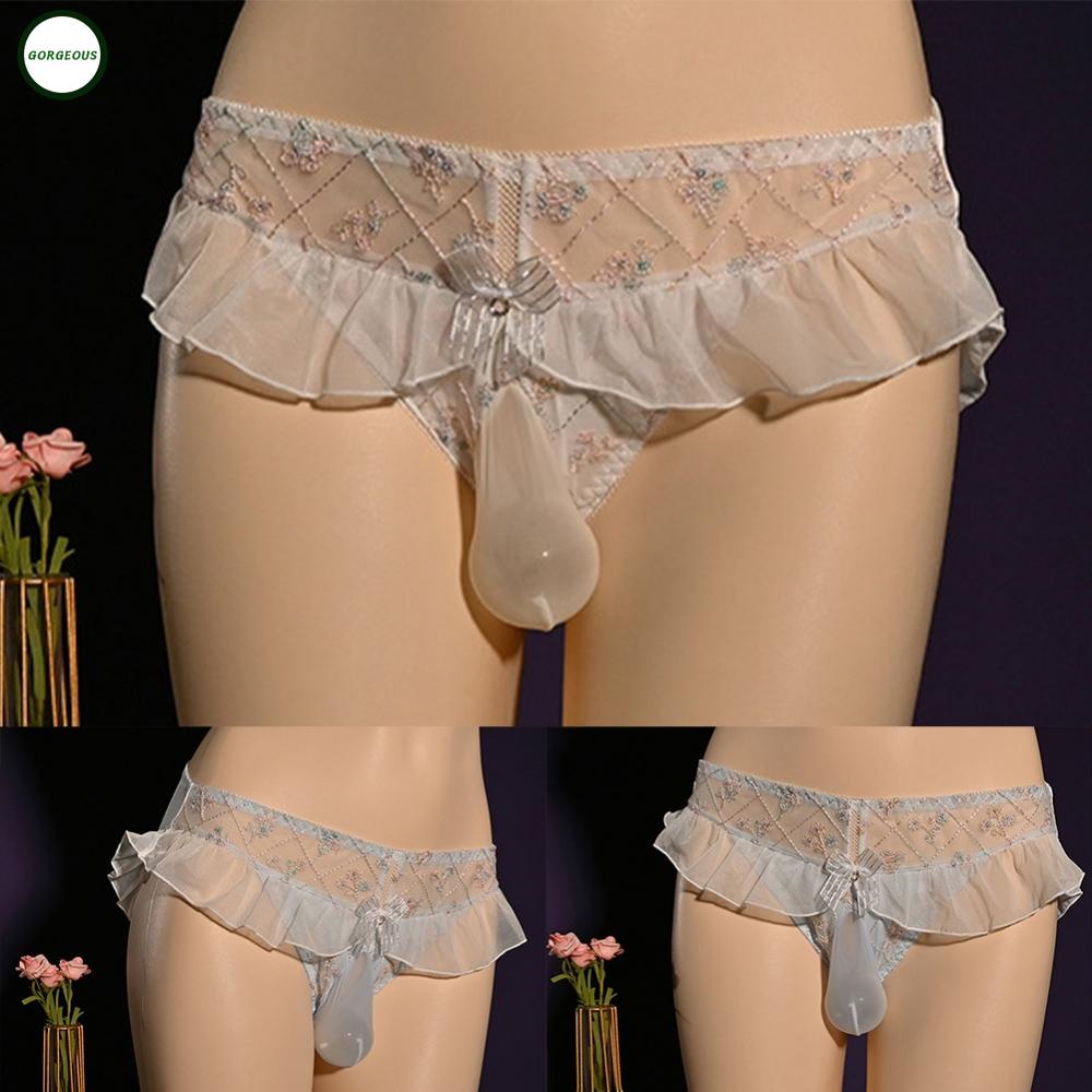 New Coming~Sexy Lace Pouch Thong G String Briefs Sissy Panties Enhance Your Allure#Home Essentialses