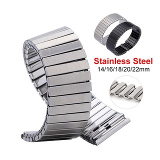Dây Đeo Đồng Hồ Co Giãn Linh Hoạt Bằng Thép Không Gỉ 14mm 16mm 18mm 20mm 22mm