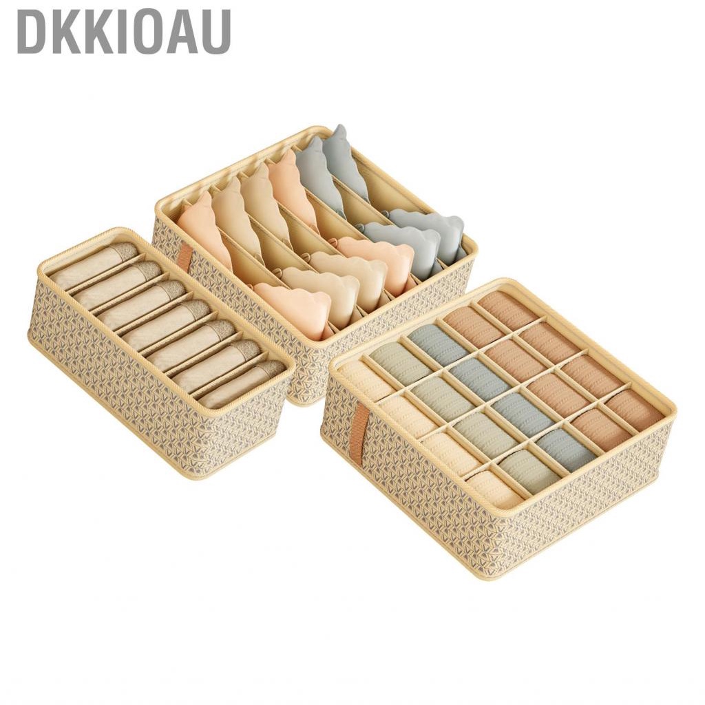 Dkkioau Closet Drawer Organizer Dividers Fabric Dresser Organizers Storage Bins Space Saving Mess Free Beige