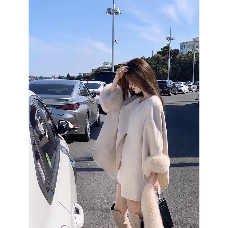 Áo Khoác Len Hai Mặt Cao Cấp Thời Trang Mùa Đông Mới 2023 Dành Cho Nữ