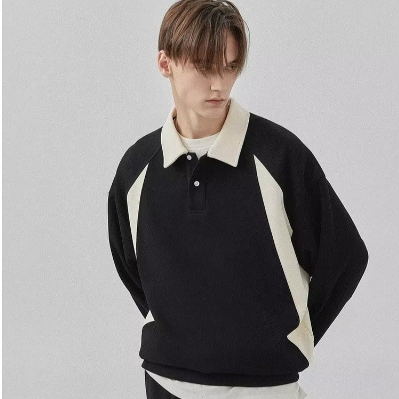 Kyushuad Áo Thun polo Phối Màu Tương Phản Thời Trang Cho Nam
