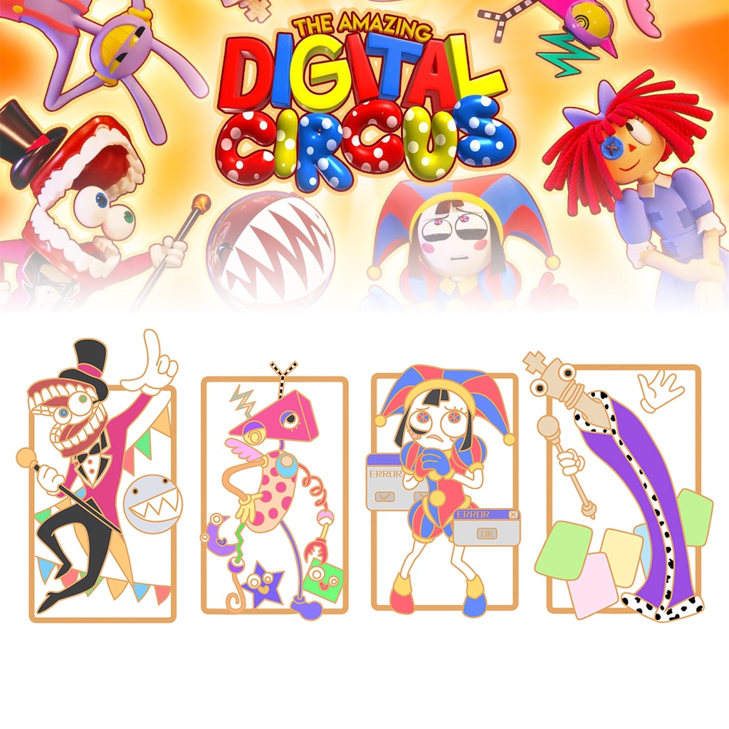 The amazing Thẻ Đánh Dấu Sách Kỹ Thuật Số Hình Thỏ Rạp Xiếc Kim Loại Thần Kỳ Làm Quà Tặng Giáng Sinh Cho