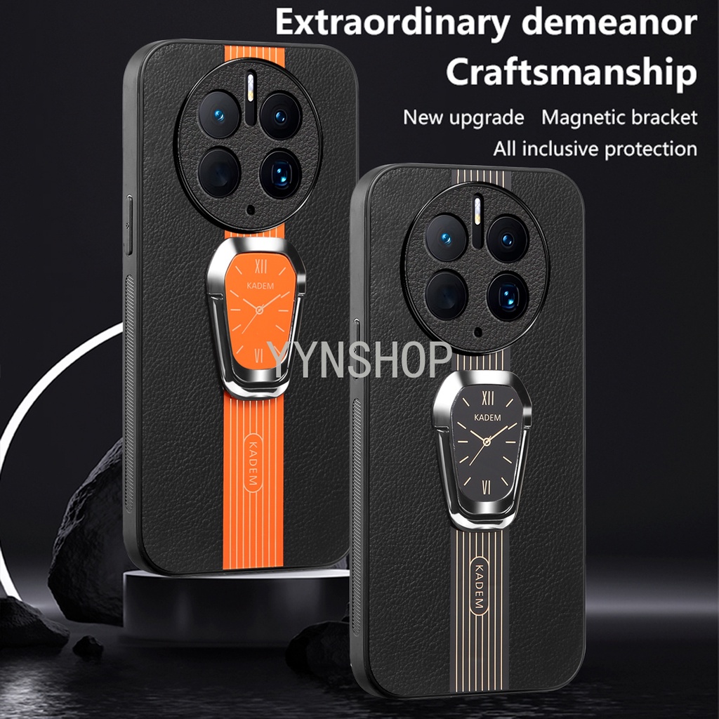 Yyn Ốp Điện Thoại tpu Chống Sốc Kèm Móc Xỏ Ngón Nam Châm Hình Đồng Hồ Cho huawei mate 50 pro mate40 pro mate30 pro mate20 pro