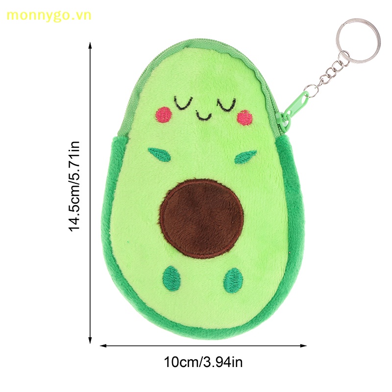 Monnygo 1 Túi Đựng Tiền Xu / Chìa Khóa Bằng Lông Nhung Mềm Mại Có Khóa Kéo Cho Nam Và Nữ vn