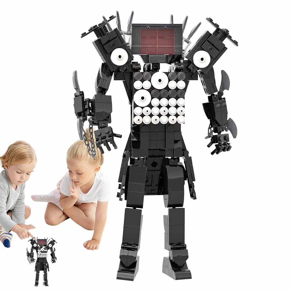 MOC Skibidi Toilet Armed Titan TV Man Model Building Blocks Compatible Lego Kids Educational Toys Christmas Gifts