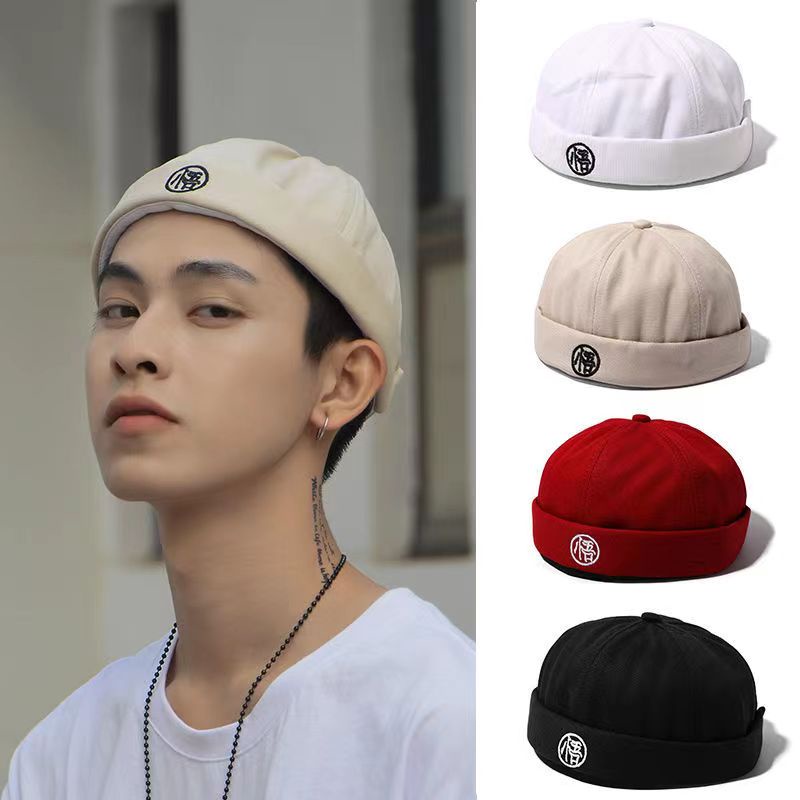 Thời Trang Mũ beanie Không Vành Phong Cách hip hop Hàn Quốc Cho Nam