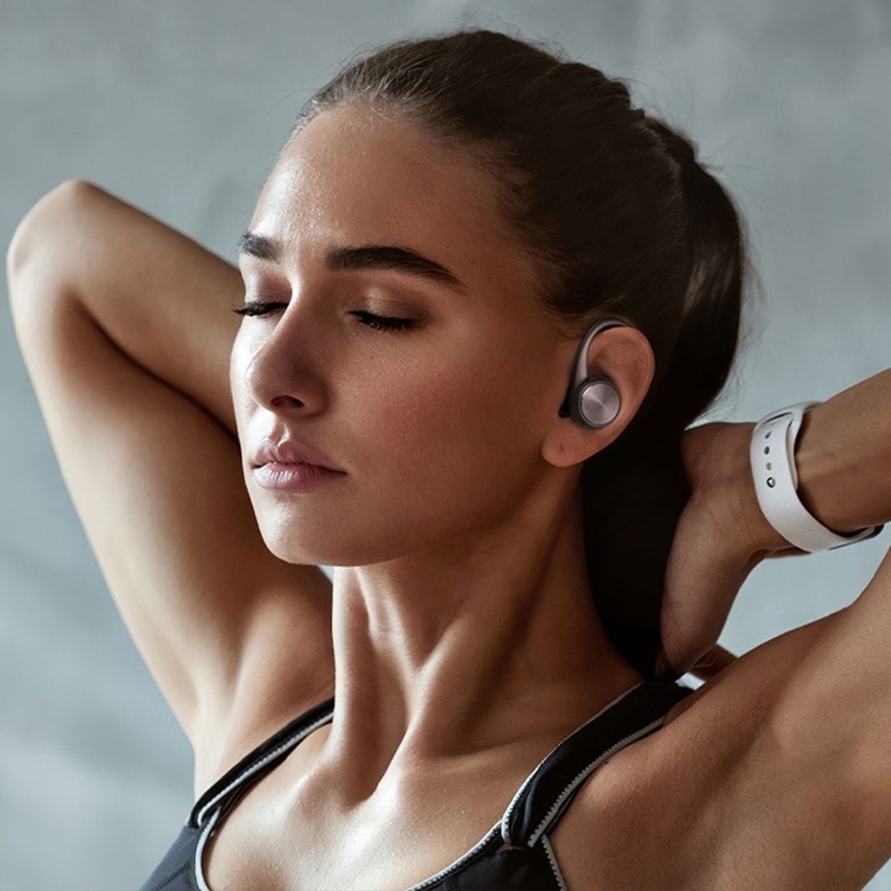 Tai Nghe bluetooth Không Dây ipx5 Móc Vành Tai Chống Thấm Nước Tiện Dụng Khi Chơi Thể Thao Điện Thoại