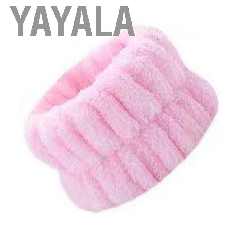 Yayala Face Washing Wristband Strong Water Absorption Flannel Breathable Light Skin Friendly Wrist Wash Band