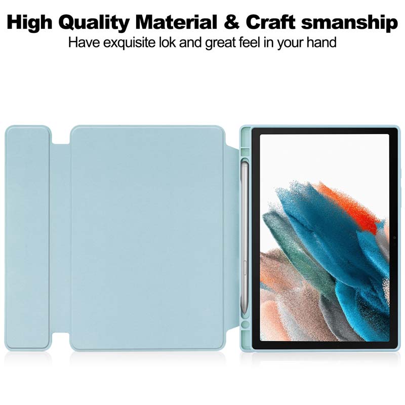 Sang Trọng Bao Da Máy Tính Bảng Bằng pu Chống Nứt Nẻ Cho Samsung Galaxy Tab S9 FE+ 5G SM-X610 X616 case S9+ S9 Plus X810 X816 X818 S9FE+ 12.4" coverGiá Đỡ