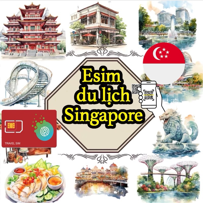 -𝐌𝐨𝐨𝐌𝐨𝐨- Sim du lịch Singapore. Chỉ bán esim du lịch Singapore. Đa dạng gói cước
