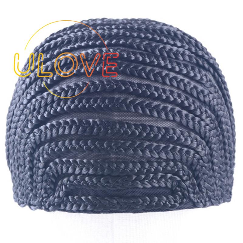 Mũ Đội Tóc Giả Dệt Sợi Ngô Siêu Co Giãn Màu Đen Chất Lượng Cao