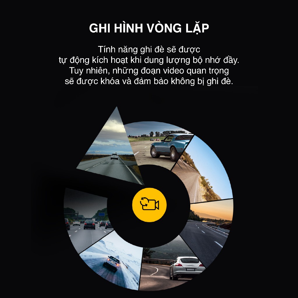 Bộ đôi camera hành trình Botslab G500H 360 Dash Cam | cam 3K+720P | tích hợp GPS | cảm biến G-Sensor | bảo hành 24 thá