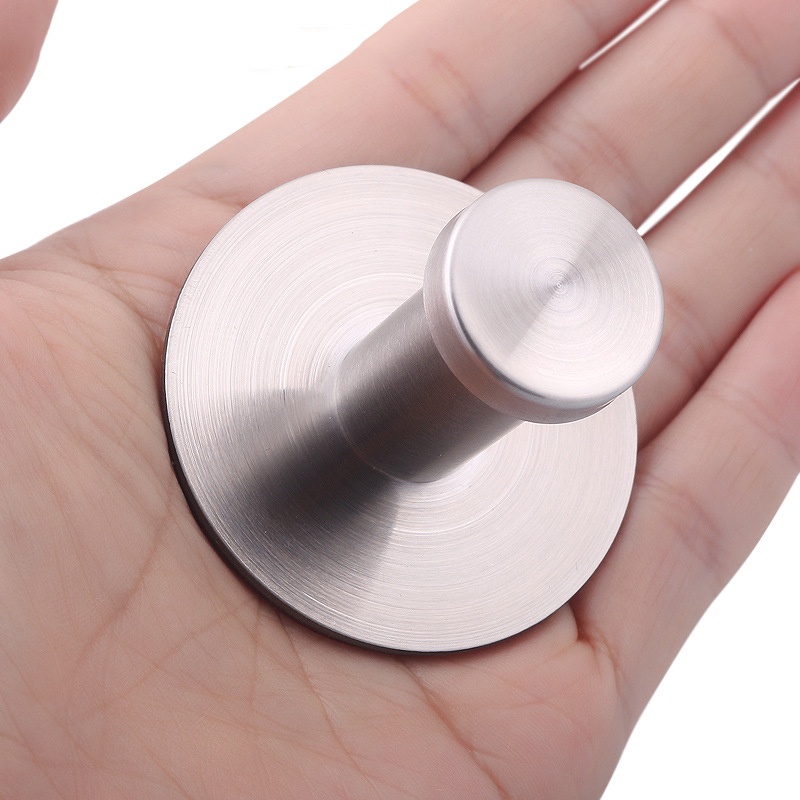 Self-Adhesive Stainless Steel Round Hook Wall Door Towel Hanger for Bathroom