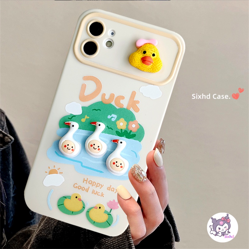 Ốp Lưng Samsung Galaxy A22 A13 A14 A05 A05s A04s A03s A02s A12 A23 A24 A34 A54 A53 A50 A50s A30s A04 A52 A34 A33 A32 A31 Sixhd Ốp Điện Thoại Họa Tiết Chú Vịt 3d Dễ Thương Cho