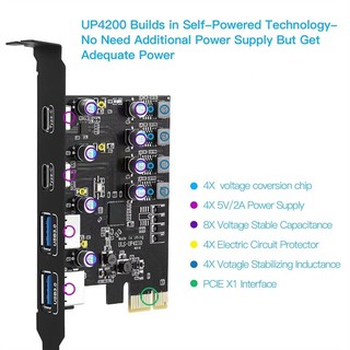 Card PCIE USB3.0 mở rộng 2 usb 3.0 và 2 USB Type-c