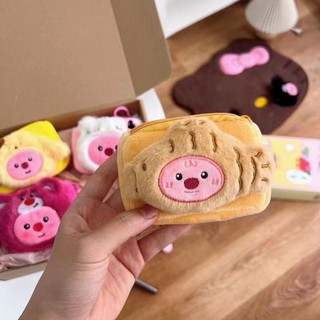 Ví Đựng Tiền Xu Hình Búp Bê Nhồi Bông sanrio hello kitty kuromi Màu Hồng Dễ Thương