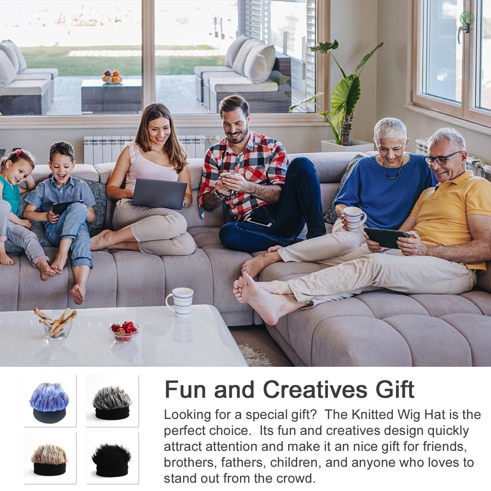 Mũ Dệt Kim Đội Tóc Giả Vui Nhộn Thoải Mái Thoáng Khí Phù Hợp Cho Cả Bốn Mùa Dành Cho Nam Và Nữ