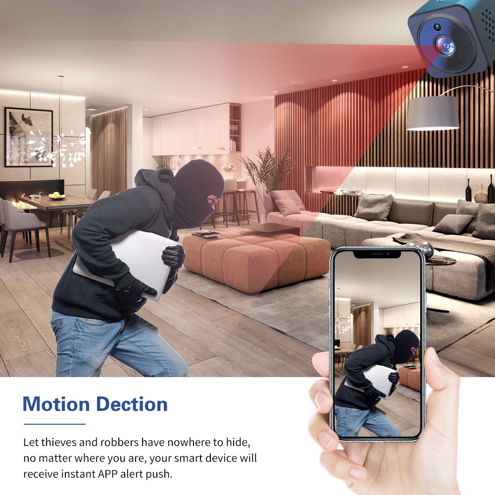 Camera Không Dây mini as02 hd Hai Chiều Tự Động Nhìn Ban Đêm Mới 2024