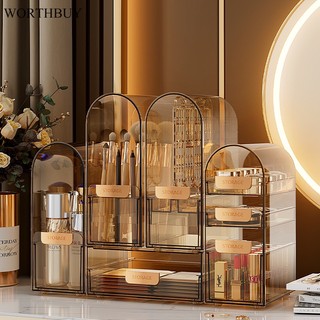 Hộp Nhựa acrylic Đựng Trang Sức Để Bàn Chống Bụi Tiện Lợi