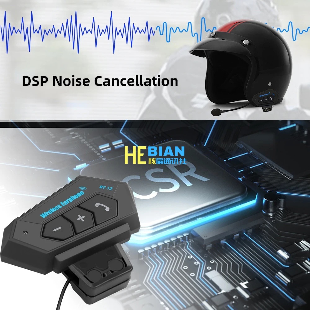 Tai Nghe bluetooth Không Dây bt5.0 Chống Nước ip67 Gắn Mũ Bảo Hiểm Xe Mô Tô