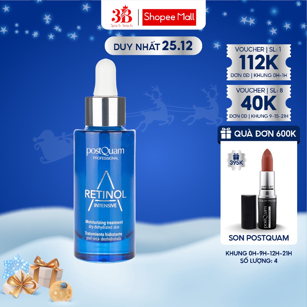 Nhũ Tương Retinol 1.0 Giảm Mụn, Sáng Da & Chống Lão Hóa POSTQUAM Retinol Intensive Moisturizing Treatment 30ML Q74