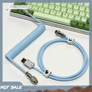 Dây cáp paracord xoắn ốc type-c sang usb cho bàn phím cơ