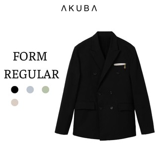  Áo vest AKUBA với chất liệu 100% cotton thoáng mát, áo blazer form regular, dáng đứng 01K0171