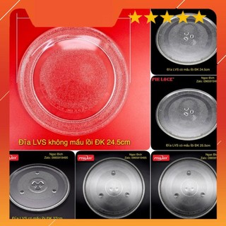 Đĩa lò vi sóng các cỡ đường kính 24.5 - 25.5 - 27 - 28.5 - 31.5 cm chất liệu thủy tinh hàng chuẩn Xịn