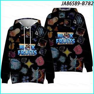  Áo Hoodie Tay Dài In Họa Tiết Game ROBLOX Blox Fruits 3D Cá Tính Cho Nam Và Nữ 