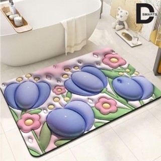 [HÀNG CAO CẤP, CHẤT DÀY]Thảm lau chân in hình 3D siêu cute mẫu hot 2023, thảm chùi chân thấm nước 3s, kícḣ thước 40*60CM